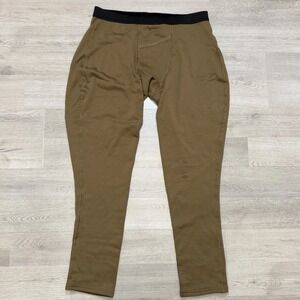 Beyond Clothing Thermal Waffle‎ Grid Fleece Pants Mens Large Coyote Brown USA